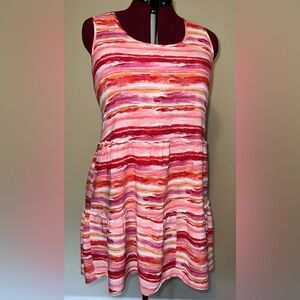 CURE Striped Sleeveless Dress - Pink and Orange